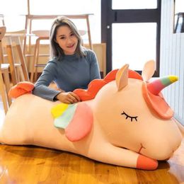 Giant Kawaii Unicorn Plush Toys Soft Stuffed Dolls Animal Horse Sleeping Pillow For Boys Girls Birthday Gift Kids Toy 240420