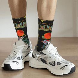 Men's Socks Colourful Egyptian Horus Ornament On Black Glass Adult Unisex Men Women