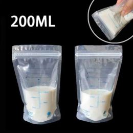 Enhancer 30Pcs 200ml Milk Freezer Bags Mother Milk Baby Food Breast Milk Bag BPA Free Baby Safe Feeding Bag Feeding Breast Pump Save Part