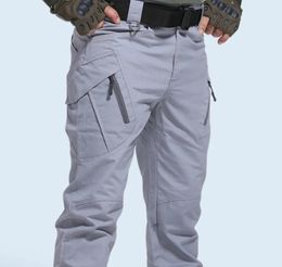 Mens Tactical Pants Multiple Pocket Elasticity Military Urban Trousers Men Slim Fat Cargo Pant 5XL 240408