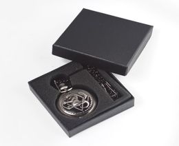 Whole 50pcslot Mix 3Colors Quartz watches Chain Bronze Anime Alchemist Alchemist pocket watches with Gift box2841466