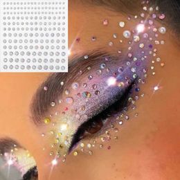 TEIW Tattoo Transfer Diamond Disposable Tattoo Stickers 3D Face Jewellery Crystal DIY Eyes Face Body Rhinestones Waterproof Makeup Art Party Decoration 240427