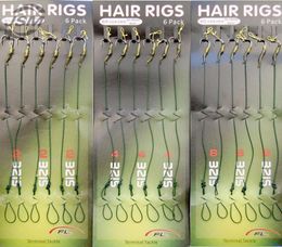 18pcs Carp Fishing Hair Rigs Green Coated Thread Loop 8340 High Carbon Steel Hook Boilies Carp Rigs Carp Fishing Accessories5017817