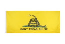 New 90 150CM Yellow Snake Flag Exquisite Gazden Flag 3 5FT American flag Dont Tread on Me T3I58288627394