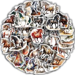 Tattoo Transfer 60PCS Horse Funny Animals Stickers Toy DIY Kids Notebook Luggage Motorcycle Laptop Refrigerator Decals Graffiti sticker 240427