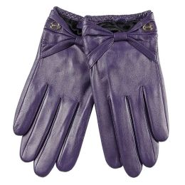 Winter Autumn Korean Fashion Bow Women's Soft Leather Sheepskin Women's Warm Gloves