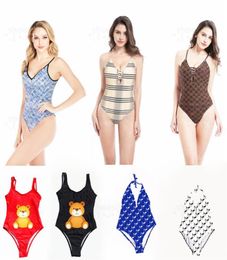 Classic Cute Swimwear Hipster Padded Designer Women039s Onepiece Swimsuits Outdoor Beach Swimming Bandage Luxury Wear8634655