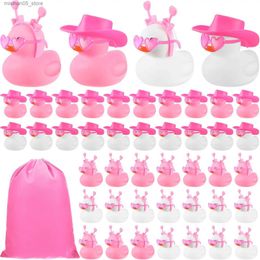 Sand Play Water Fun 48 pieces of Valentines Day rubber duck 2-inch mini Valentines Day duck bath toy Valentines Day party decoration holiday rubber duck Q240426