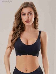 Maternity Intimates New Traceless Womens Comfortable and Breathable Ultra Thin Breastfeeding Bra Detachable Breastfeeding Bra d240426