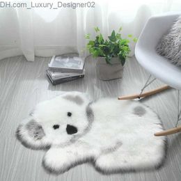 Carpet Cartoon hair shaped koala animal carpet mat mattress living room study bedroom sofa artificial fluffy 60x90cm Q240426