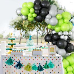 Party Decoration 96Pcs Green Black Grey Silver Latex Balloons Garland Arch Kit For Wedding Birthday Baby Shower Decorations