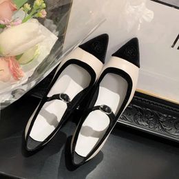 Dress Shoes Size 33-41 Comfortable Natural Genuine Leather Women Heels Pointed Toe Colour Mosaic Fashion Low Heel Easy To Walk