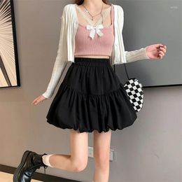 Skirts Casual Fashion Personality Folded Fluffy A-line Flower Bud Skirt For Women's 2024 Spring Summer Sweet Age Reducing