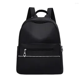 School Bags Casual Ladies Backpack Black Waterproof Nylon Bag Girl Fashion Travel Handbag