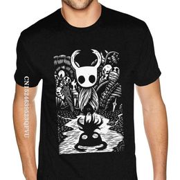 Men's T-Shirts Ghost Knight Graphic Art Hollow Knight Funny Game Classic T-Shirt Men Skull Graphic Gothic Anime Tshirt HipHop Print T Shirts T240425