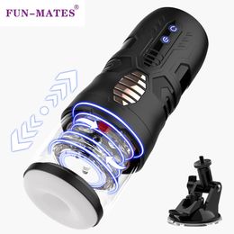 Automatic Male Masturbator Thrusting Rotationg Sex Machines Silicone Vagina Pussy Blowjob Oral Toys for Men Masturbation Cup 240423