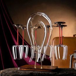 YW9N Tools Luxury Set High Leg Champagne Whiskey Beverage Bar Crystal Glass Wine Bottle 240426
