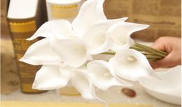 Simulation Calla Lily Artificial Flower PU Real Home Decoration Flowers Wedding Party Valentine039s Day Bouquet Flowers GA801329985