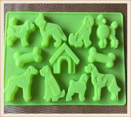 Kinds of dogs dog home mousse Cake Mould Silicone Mould For Handmade Soap Candle Candy chocolate baking moulds kitchen tools ice mol7425083