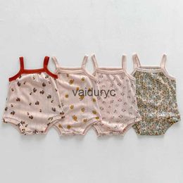 Rompers 2023 Baby Girls Clothes Floral Bodysuits One-pieces New born Baby Girls Clothing H240429
