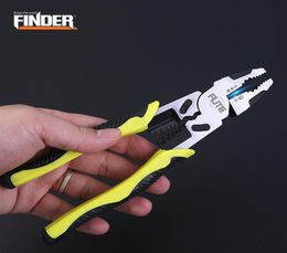 Industrial Grade 9 Inch Multifunctional Plier Electrician Wire Stripping Cable Cutter Line Crimping Tool Steel Stripper Shear Y2004715933