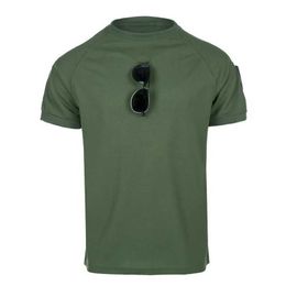 Tactical T-shirts Military tactical short sleeved summer T-shirt for mens O-neck short sleeved quick drying breathable top for casual outdoor hiking 240426