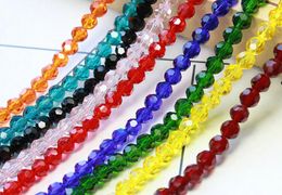 Mix 32 Faceted 5000 Ball Crystal Glass Beads 4MM 6MM Spacer Beads For Jewellery MAKING1449546