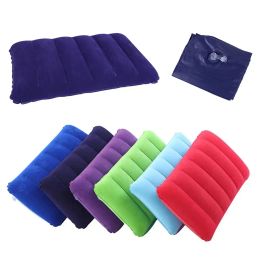 Gear 47x30cm Air Cushion Pillows Outdoor Camping Sleep Cushion Folding Square Lnflatable Pillows Travel Backrest Plane Head Rest Big