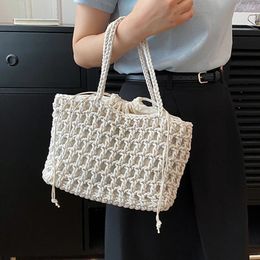 Evening Bags Women Purses And Handbags Fashion Luxury Underarm Side For Ladies Designer Knitted Wool Shoulder Bag Travel Shopper Purse