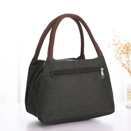 Canvas Bag Women 2024 New Bag Cloth Bag Lunch Box Tote Bag Commuting To Work Small Cloth Bag Bento Bag Small Handbag B7