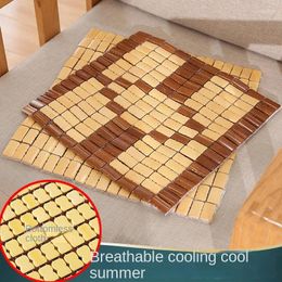 Pillow Mahjong Mat Summer Seat Breathable Office Chair Car Student Stool Bamboo