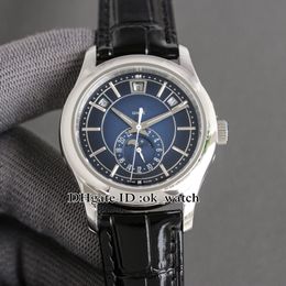 New 40mm Cal.240 Automatic Mens Watch Blue Dial 5205G-013 5205 Date Week Month Multifunctional Gents Popular Sport Wristwatches Top Watch