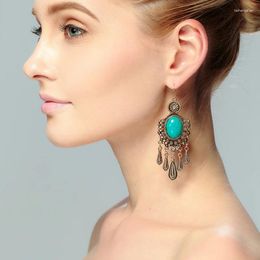Stud Earrings One Pair Bohemian For Women Fashion Antique Flower Long Fine Jewelry