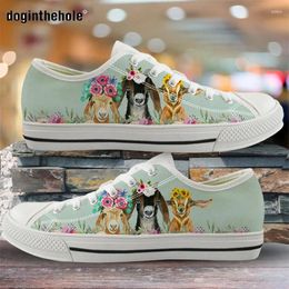 Casual Shoes Fashion Youth Women Light Canvas Flats Baby Goat Printed Vulcanised Low Top Sneakers For Students/Adult Zapatos