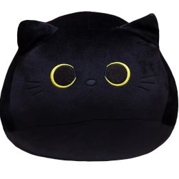 Toys Kawaii Black Cat Plush Toys Stuffed Soft Round Animals Cat Squish Pillow Nap Cushion Creative Birthday Gifts For Kids Girls