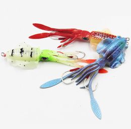 15cm 60g Glow Fishing Soft Squid Lure Octopus Sea Wobbler Bait Jigs Silicone Lures6443045