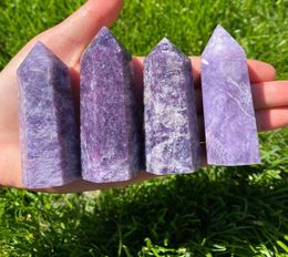 67cm Natural Purple Lepidolite Point Wand objects Mini Tower Reiki Mineral Healing Crystal Home Decora5323923