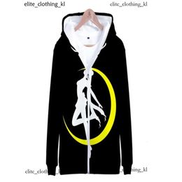 Sailor Moon Hoodie For Women Girl Kid Sweatshirt Hooded Jacket Zipper Coat Anime Sailormoon Clothes Clothing Beautiful Girl Warrior Print 712