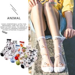 Women Socks Sexy Lace Mesh Fishnet Mixed Fiber Transparent Stretch Elasticity Ankle Net Yarn Thin Cool 1pair 2pcs