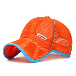 Caps 414 Child Summer Breathable Mesh SunShade Cap Boy Girl Letter Outdoor Sport Sunscreen Sun Cycling Adjustable Hat Running Hat
