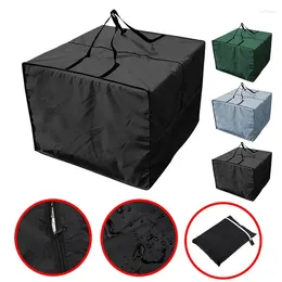 Storage Bags Large Capacity Bag Cushion Cover Rectangular Zippered Furniture Seat Waterproof For Outdoor Garden