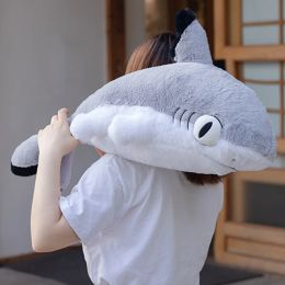 Toys 70CM Cute Transform Shark Cat Plush Toys Stuffed Cute Shark Doll Lovely Animal Pillow Soft Cartoon Cushion Christmas Gift