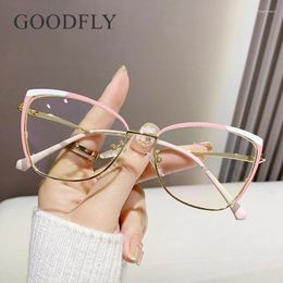 Sunglasses Cat Eyes Prescription Glasses For Woman 2024 Assorted Colors Blue Light Reading Women's Transparent Eyewear Accessories