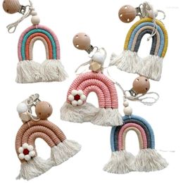Stroller Parts Rainbow Pendant With Tassels Baby Car Decor Hanging Decoration
