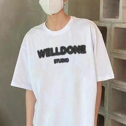 Oversized White Black T Shirts Men Women T-shirt 1:1 High Quality Summer Style Letters Print Tops Tee Short Sleeve