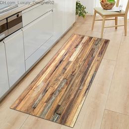 Carpet Kitchen mat bedroom living room carpet entrance door family corridor balcony absorbent floor wooden pattern non slip long Q240426