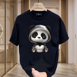 Men's T-Shirts Trendy brand summer pure cotton short sleeved t-shirt for men 2024 new style loose fitting oversized couple outfit with half sleevesQ240426