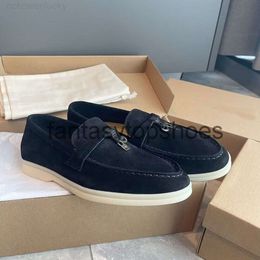 Loro Piano LP Summer Walk Charms Men shoes Luxury Loafers Dress Sneakers Shoes Flat Low Top Suede Cow Leather Oxfords Moccasins