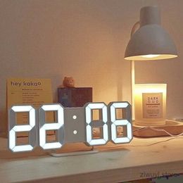 Desk Table Clocks Wall Clocks Nordic Digital Alarm Clocks Hanging Watch Snooze Table Clocks Calendar Thermometer Electronic Clock Digital Clocks