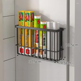 Kitchen Storage Magnetic Attraction Refrigerator Shelf Cooking Spice Jar Bottle Rack Black White Kitchenware Gadget Holder Tools